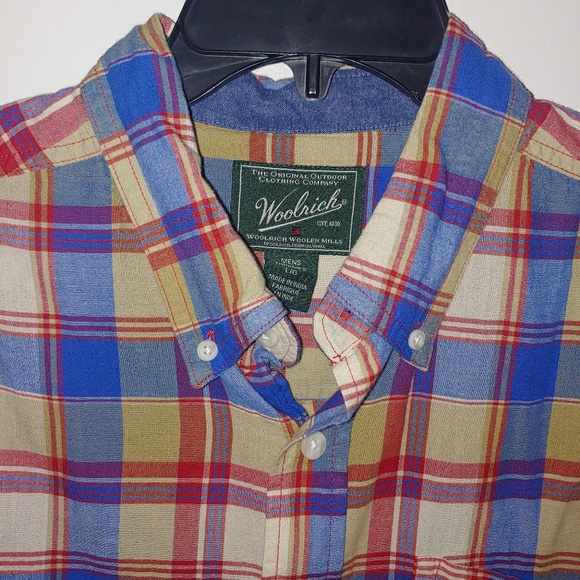 Woolrich plaid button up size L - Picture 2 of 4